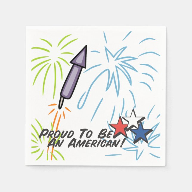 Stolt amerikan - pappersservett (Framsidan)