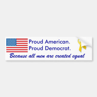 Stolt amerikan. Stolt Democrat. Bildekal