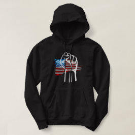 STOLT AMERIKAN - vit Hoodie