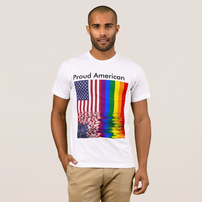 Stolt amerikangay prideUSA flagga Tröja (Hel framsida)