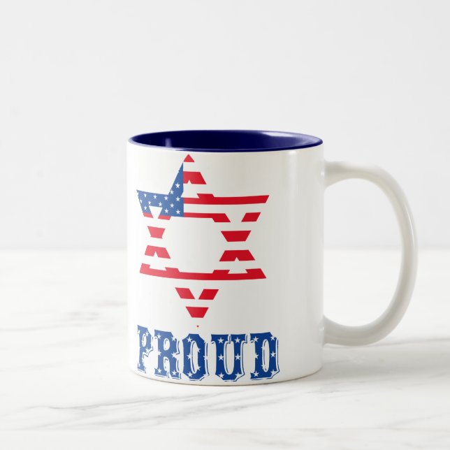 STOLT AMERIKANJUDEMUGG Två-Tonad MUGG (Höger)
