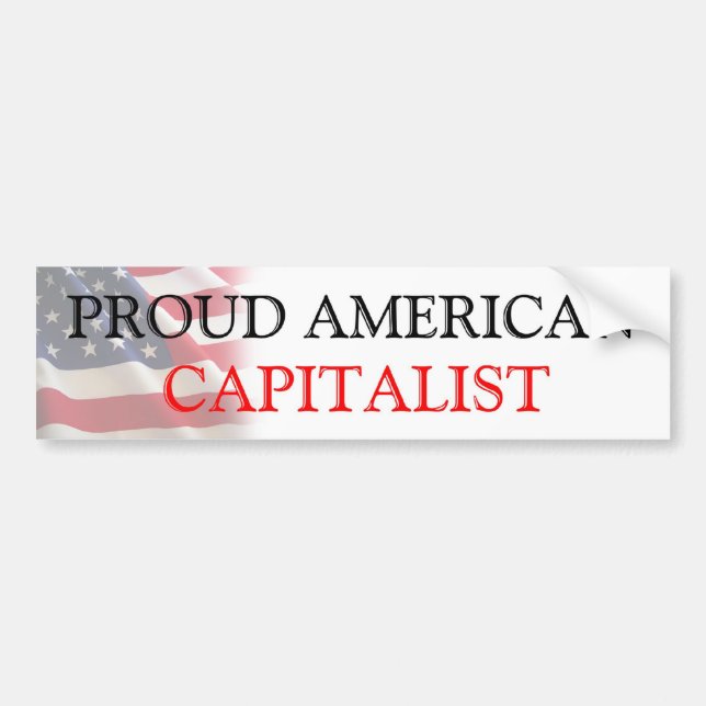 Stolt amerikankapitalist bildekal (Framsidan)