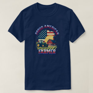 Stolt amerikansk bonde  t shirt