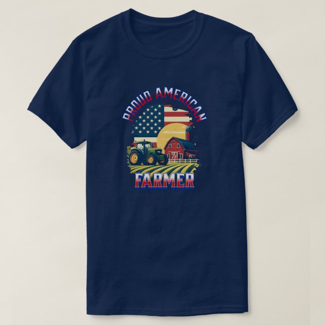 Stolt amerikansk bonde  t shirt (Design framsida)