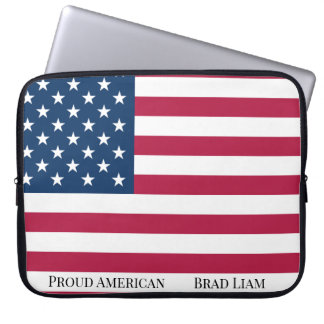 Stolt amerikansk flagga Patriotisk USA Laptop Fodral