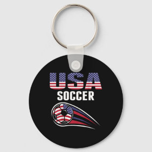Stolt amerikansk fotbollslag Supporter Usa Flagga  Nyckelring