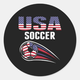 Stolt amerikansk fotbollslag Supporter Usa Flagga Runt Klistermärke