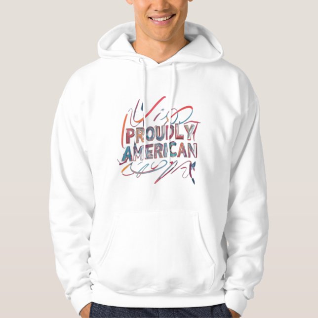 stolt amerikansk hoodie (Framsida)