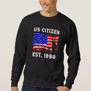 Stolt amerikansk medborgare sedan 1998 för nya ame lång ärmad tröja