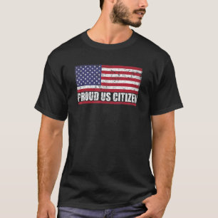 Stolt amerikansk medborgare USA Flagga Patriotisk T Shirt