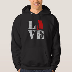 Stolt amerikansk medborgarstatsflagga Landkart Kär Hoodie