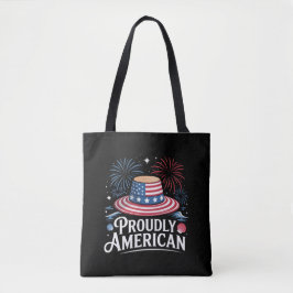 stolt amerikansk - Patriotic Beach Sunhat Tygkasse