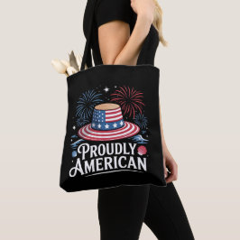 stolt amerikansk - Patriotic Beach Sunhat Tygkasse