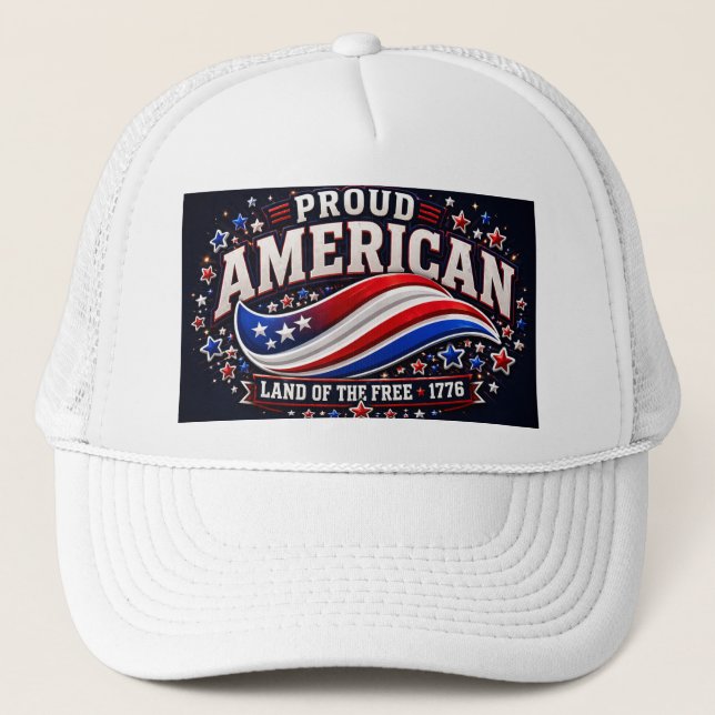 Stolt amerikansk patriotisk skjorta – De frias lan Keps (Framsida)