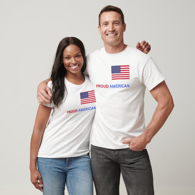 Stolt amerikansk t-shirt (Unisex)