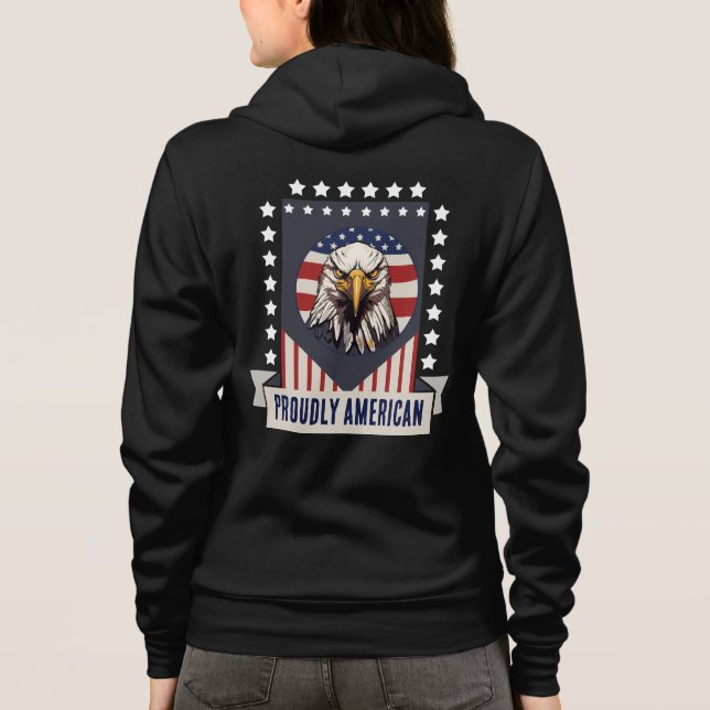 Stolt amerikansk vitörn t shirt (Baksida)