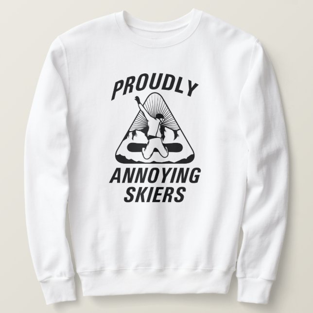 stolt Annoying Skiers Lång Ärmad Tröja (Design framsida)