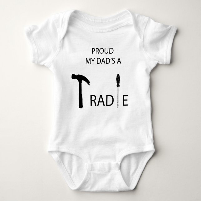 Stolt är min pappa en Tradie Tee Shirt (Framsida)