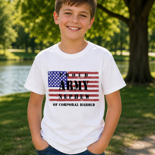 Stolt Armé Brorson Patriotisk Flagga T-shirt