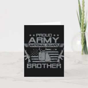 Stolt Armé National Guard Bror Flagga Usa Militär Kort