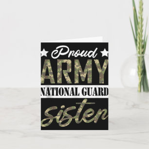 Stolt Armé National Guard syster militär familj V Kort