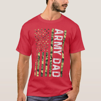 Stolt Armé Pappa USA Flagga för Fäder T Shirt