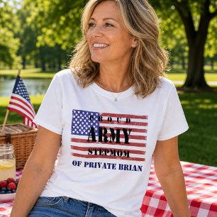 Stolt armé-styvmoder flagga patriotisk t-shirt
