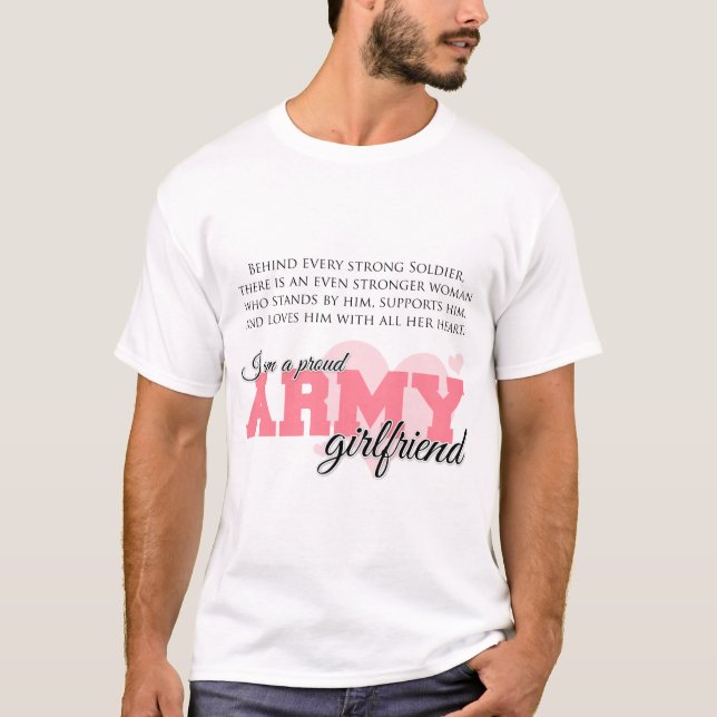 Stolt arméflickvän tee shirt (Framsida)