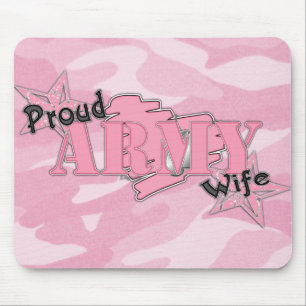 Stolt arméfru Mousepad Musmatta
