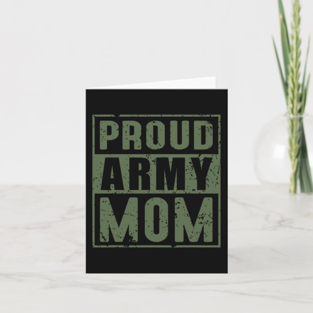 Stolt armémamma Amerikansk militär veteran mammor  Kort (Framsida)