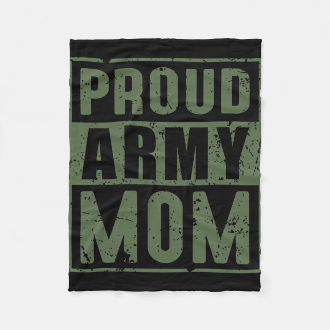Stolt armémamma Amerikansk militärveteran mödrar D Fleecefilt (Framsidan)
