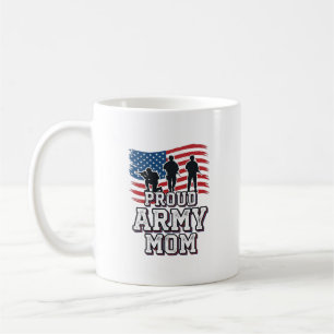 Stolt armémamma vintage patriotisk militär skjorta kaffemugg