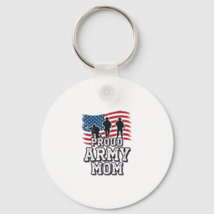 Stolt armémamma vintage patriotisk militär skjorta nyckelring