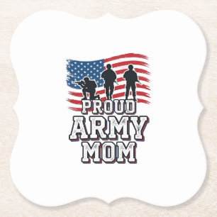 Stolt armémamma vintage patriotisk militär skjorta underlägg papper