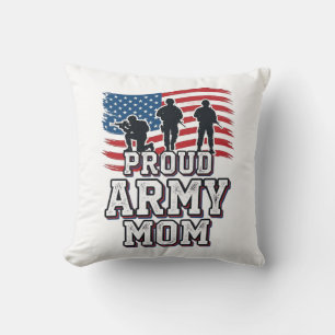 Stolt armémamma vintage patriotisk militär t-shirt kudde