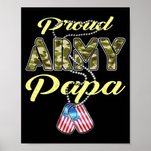 Stolt armépappa flagga kamouflage halsband stolthe poster