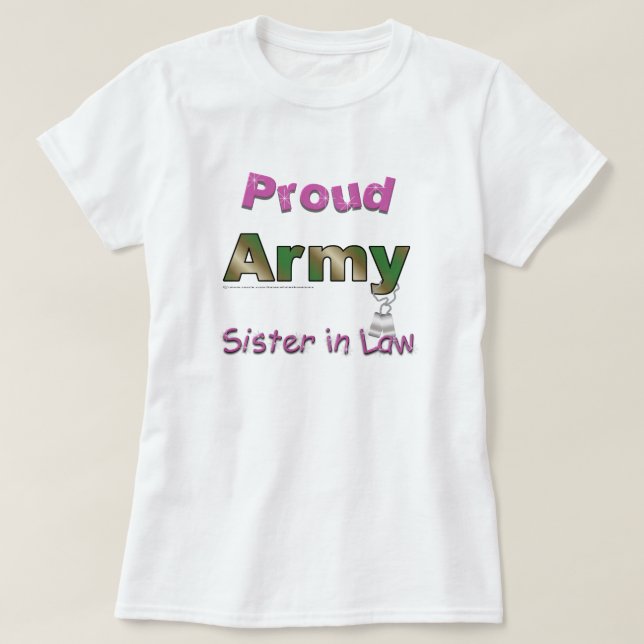 Stolt armésyster i lagTshirt Tee Shirt (Design framsida)