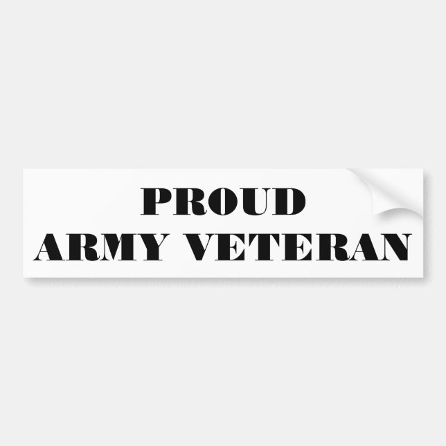 Stolt arméveteran för bildekal (Framsidan)