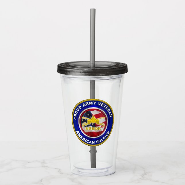 Stolt arméveteran pansarsoldat take away mugg (Framsida)
