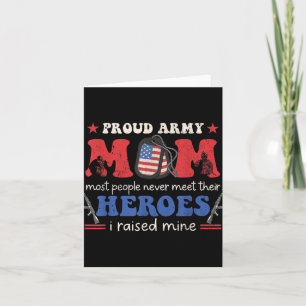 Stolt arméveteranmamma Jag hissade min hjältas fla Kort