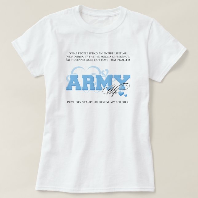 stolt ARMY-fru Tee Shirt (Design framsida)