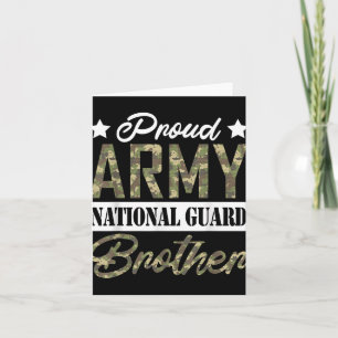 Stolt Army National Guard Bror Militär Familj  Kort