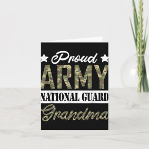 Stolt Army National Guard Mormor Militär Familj Kort