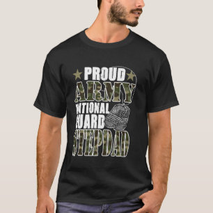 Stolt Army National Guard Styvfar Camouflage Milit T Shirt