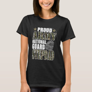Stolt Army National Guard Styvpappa Kamouflage Mil T Shirt