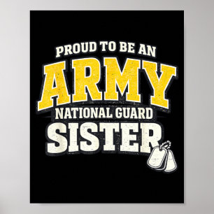 Stolt Army National Guard syster militär familj Poster