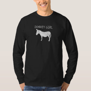 Stolt Åsna Flicka Kvinnor Älskar Djur Häst Åsnor T Shirt