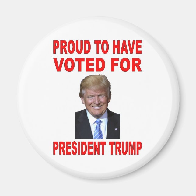 STOLT ATT HA RÖSTAT FÖR PRESIDENT TRUMP MAGNET (Framsidan)