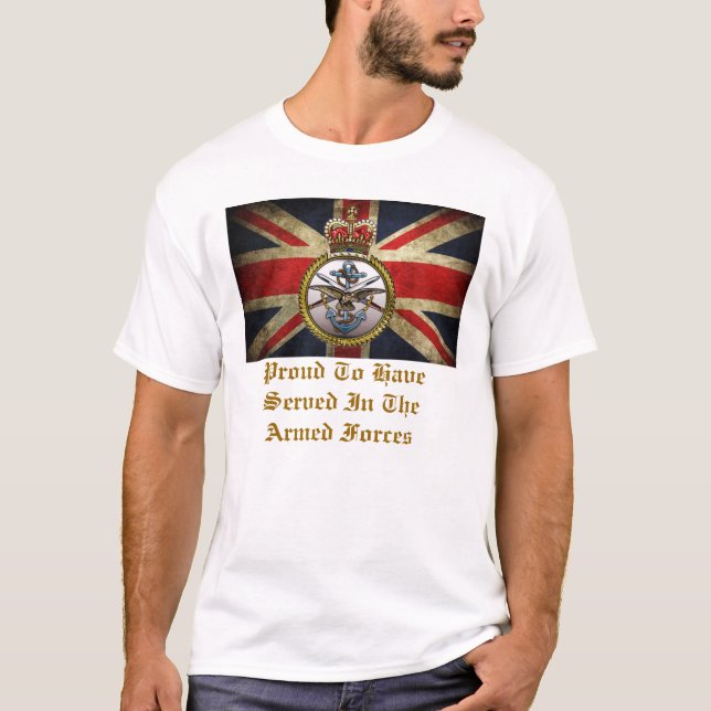Stolt att ha tjänat som i de beväpnade krafterna tee shirt (Framsida)