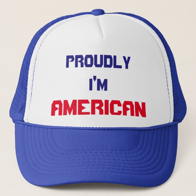 stolt att jag är amerikansk Truckerkeps (Framsida)